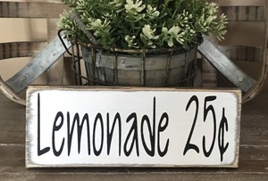 Farmhouse Wood Sign Lemonade 25 Home Decor Kitchen Welcome Tier