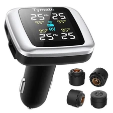 Tymate TM7 Tire Pressure Monitoring System, Wireless TPMS with 4 External & 6 RV