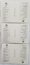 1988 Scattergories CATEGORY CARDS Replacement Parts ONE Set of Lists - 3 Cards