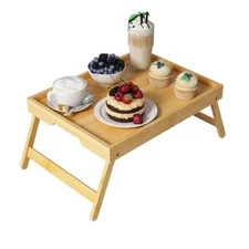 Mesa Bandeja Madera Para Comer De Desayuno En La Cama Mesita Con Patas 