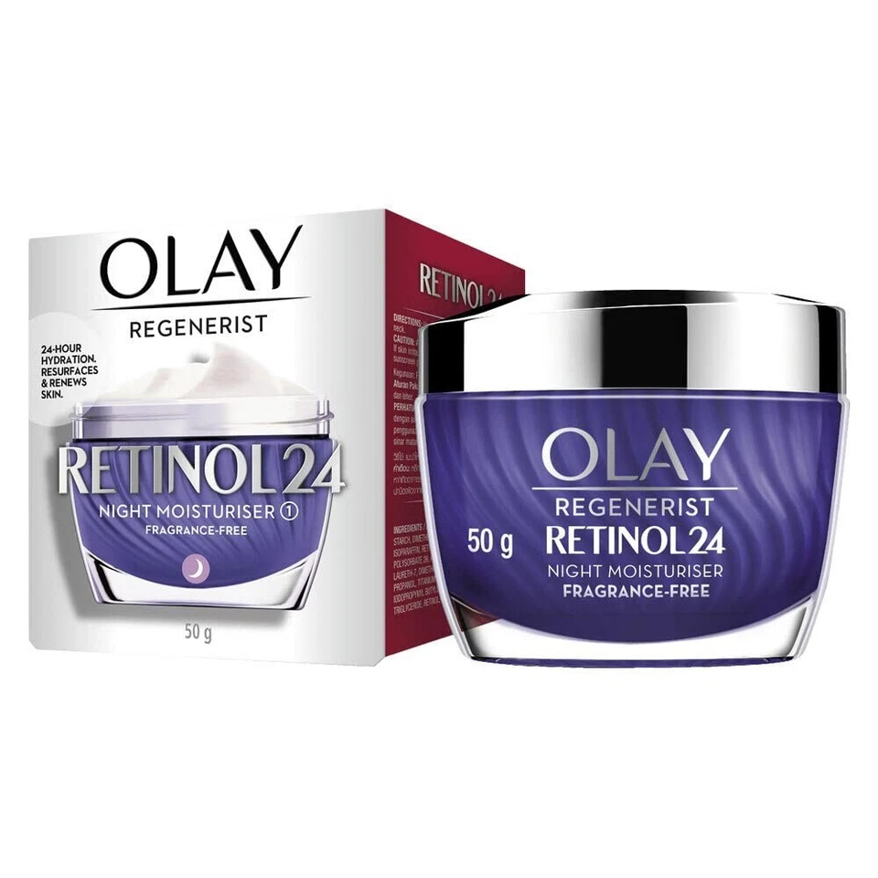 Olay Regenerist Retinol 24 Night Face Moisturizer - 1.7oz FRAGRANCE FREE (NEW) - image 2 of 4