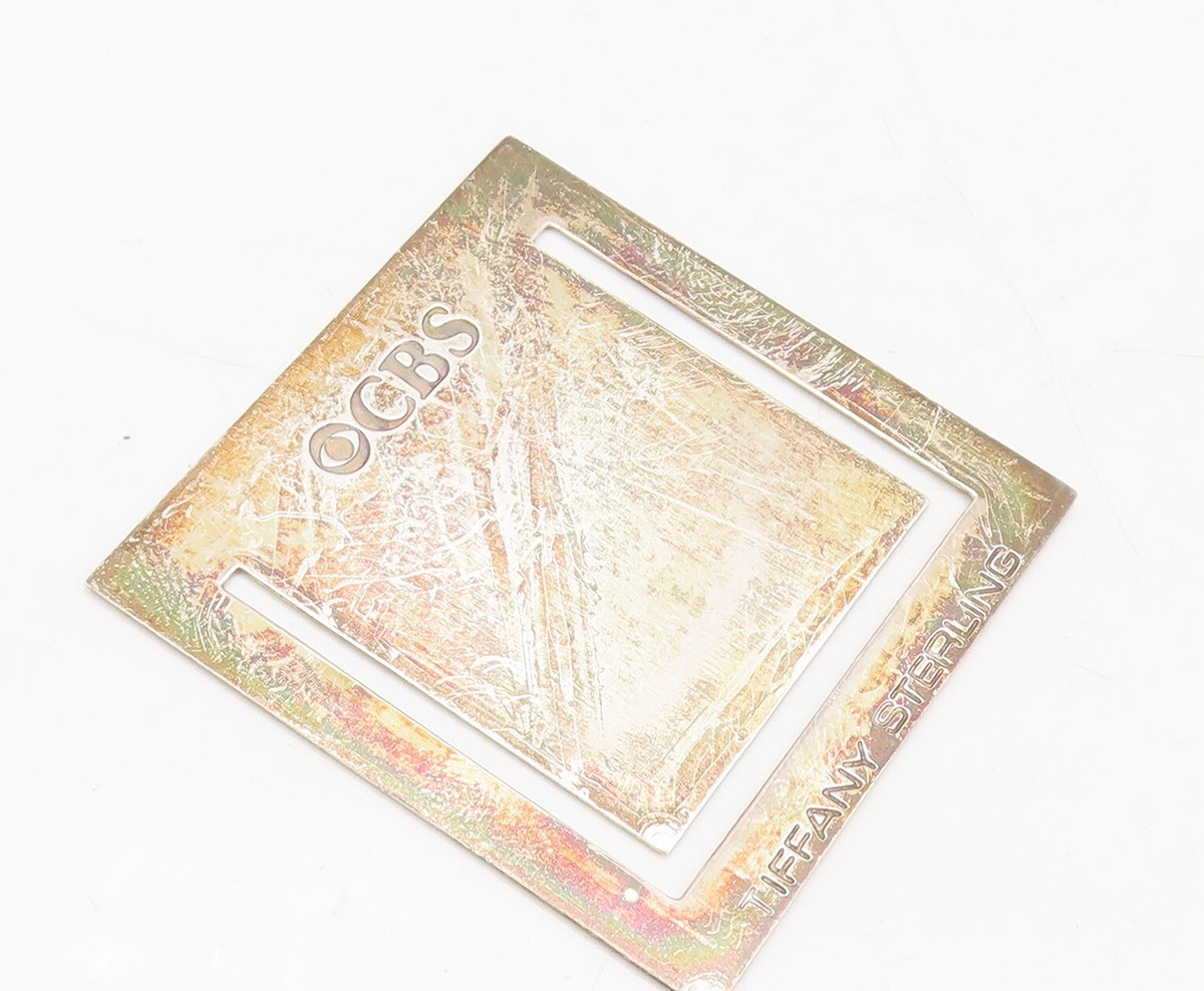 TIFFANY 925 Silver Vintage Square Library of Congress Logo TIFFANY 925 Silver Vintage Square Library of Congress Logo