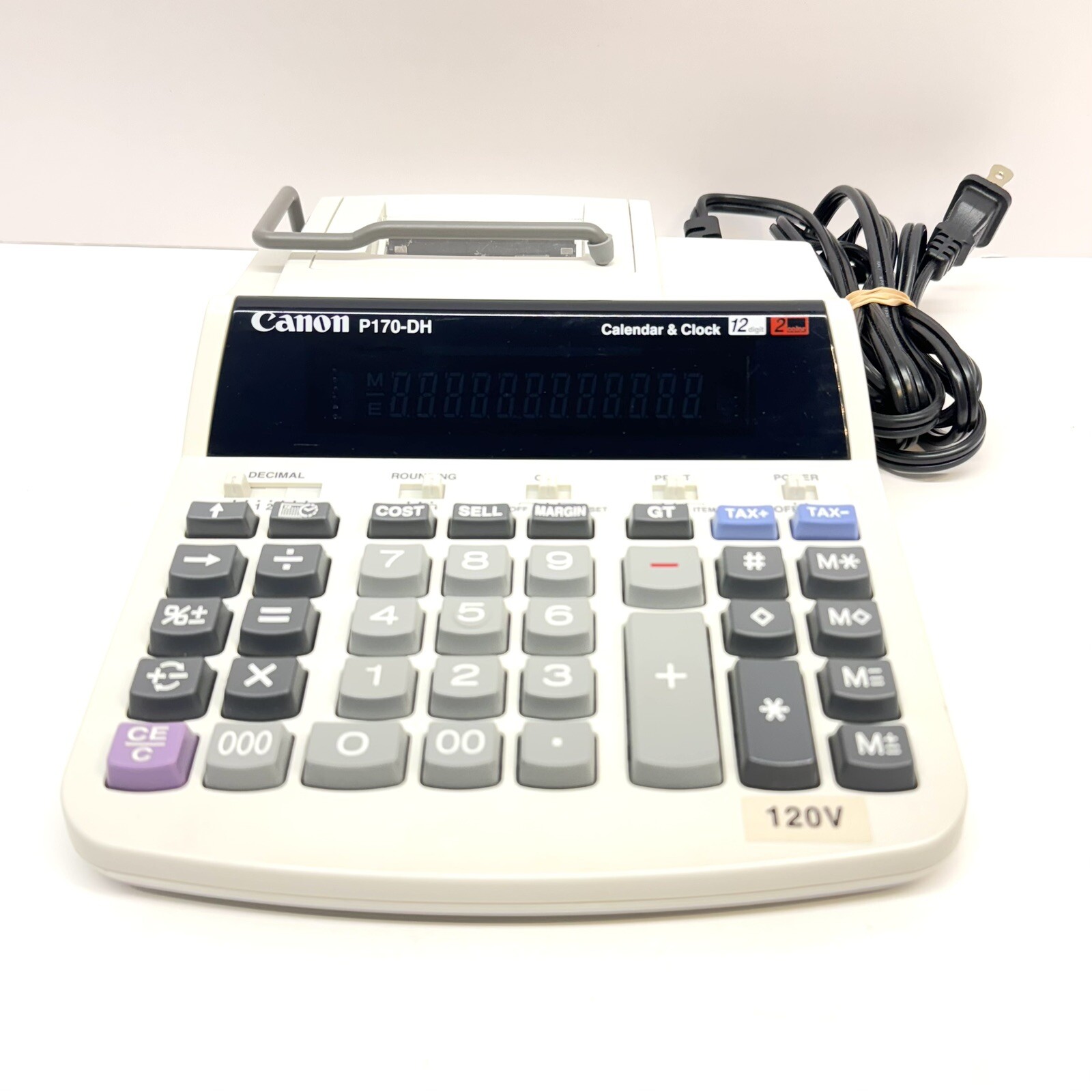Printing Calculator Canon P170-DH 12 Digit 10 Key Adding Tested Working-image