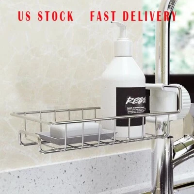 Drain Rack Storage Holder Shelf-Kitchen Sink Faucet Sponge Soap Cloth - Image 1 of 4