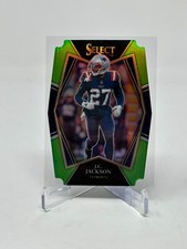 2021 Select Football JC Jackson Green Prizm Die-Cut Card #124  #131/349
