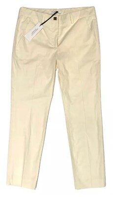 VERSACE COLLECTION Womens Donna Tessuto Ankle Trousers Pants Ivory (MSRP $425) 