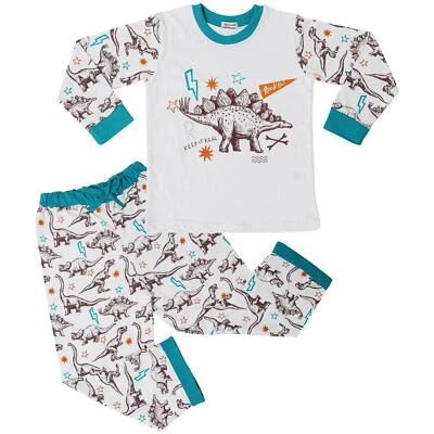 A2Z 4 KIDS® Kinder Jungen Dinosaurier Schlafanzug Kinder Schlafanzug 2-teilig Dino Set Lounge Anzug