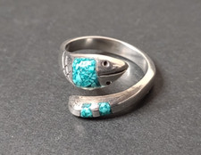 Very Cool Size 9 Vintage Sterling Silver Snake Ring