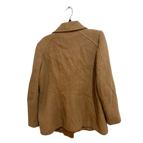Anne Klein Camel Pea Coat Size L, Double Breasted, Warm Winter Coat - Picture 3 of 4