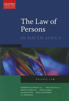 The Law of Persons in South Africa by Robbie Robinson, Lesala Mofokeng ...