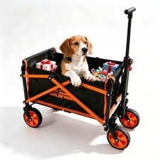 Collapsible Outdoor Wagon Cart with Adjustable Handle  Waterproof Fabric