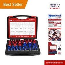 Compact 46Pcs Thread Checker Set for Quick Nut & Bolt Size Identification