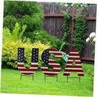 New ListingMetal Barn Star Yard Sign Patriotic Garden Stakes Hanging Ornament with Stake F