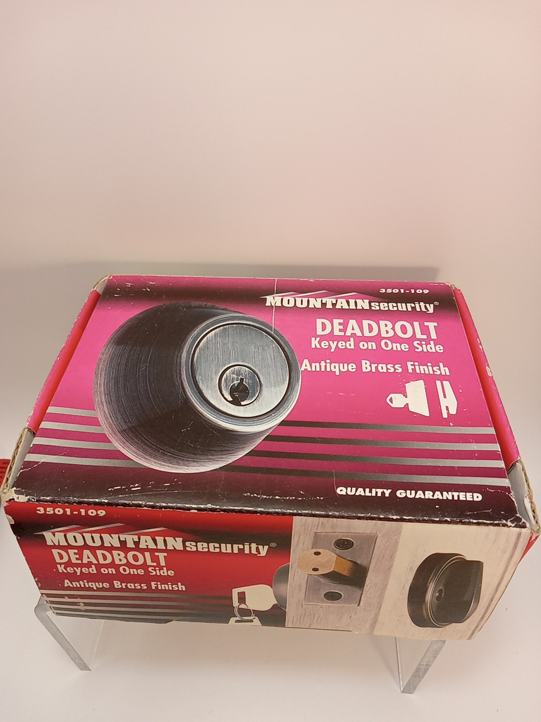 Mountain Security Easy Install Keyed Deadbolt in Polished Brass 3501-109 New