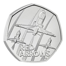 2025 Red Arrows 50p Fifty Pence Coin Brilliant Uncirculated From Royal Mint Set