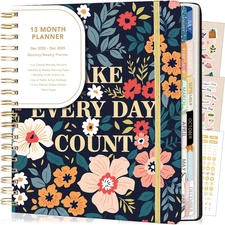 2026 Planner Weekly and Monthly- Dec 2025-Dec 2026 with 13 Month Tabs, Hardcover