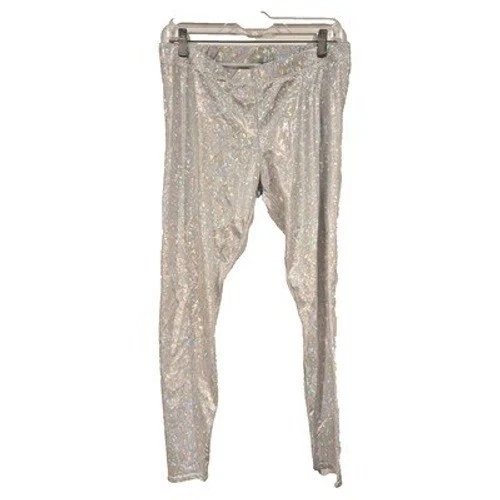 Funstigators Sparkle Holographic Leggings Shiny Disco Festival Pants XL Chic 90s - Image 2 of 4