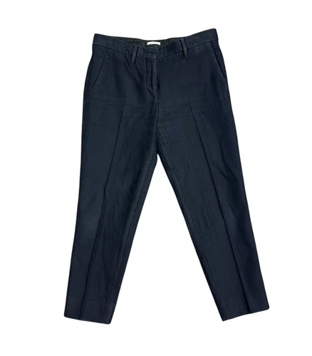 Pantaloni eleganti Miu Miu donna 38 lana navy plissettati caviglia vita media ottime condizioni