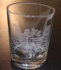 Rare Maker's Mark Star Hill Farms Distillery Etched Rocks Lowball bourbon Glass