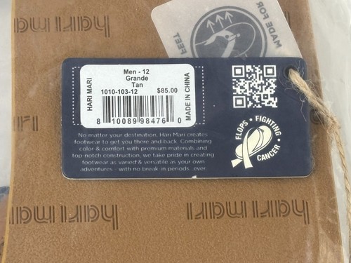 Hari Mari GRANDE Herren Größe 12 Nubuk Wildleder Leder Flip Flops - Bild 7 von 7
