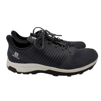 Salomon Outbound Prism Mens 14 Black Grey Hiking Trail Shoes 412678 Contagrip