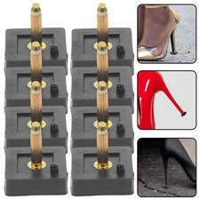 5Pairs Square Heel Caps Black for High Heel Shoes Replacement and Shoe Repair