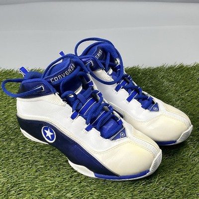 Converse Assist Team Mid Men's Size 7.5 White Blue Basketball Shoes 105571