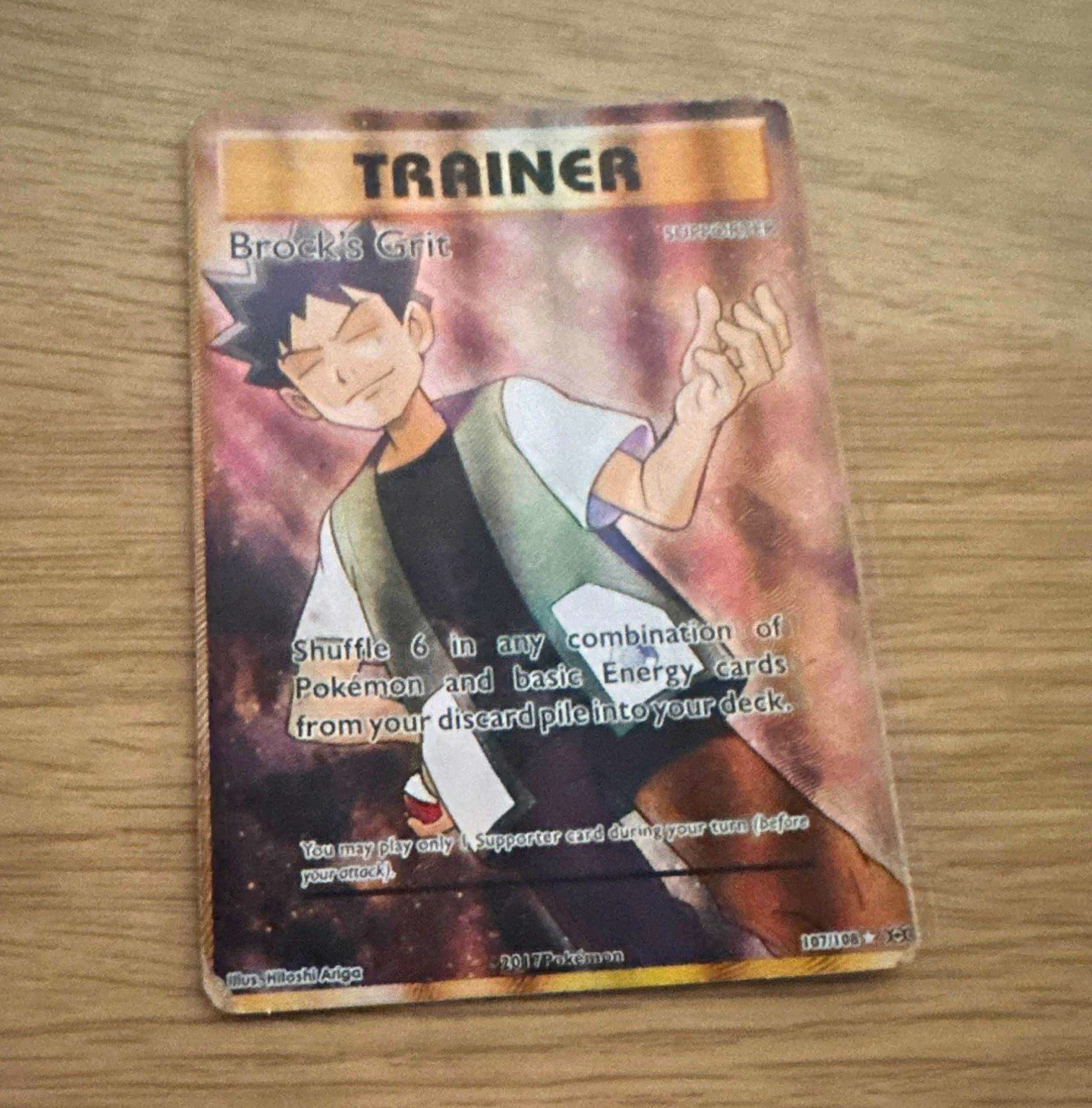 Pokémon Brock's Grit 107/108 Evolutions Full Art Holo Ultra Rare Trainer English