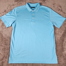 Callaway Mens Large Light Blue Opti-Dri Golf Polo Shirt Short Sleeve Logo Retro
