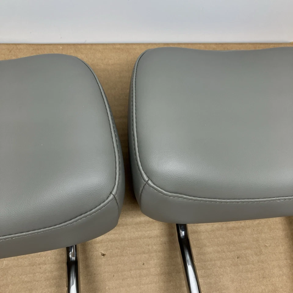 2 piezas Dodge Durango 2011-18, Jeep Grand Cherokee OEM reposacabezas delantero cuero gris Foto 3 de 4