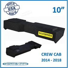 Chevy Silverado Crew-Cab 2014 - 2018 10" Sub Box Ground Shaker Subwoofer Yellow