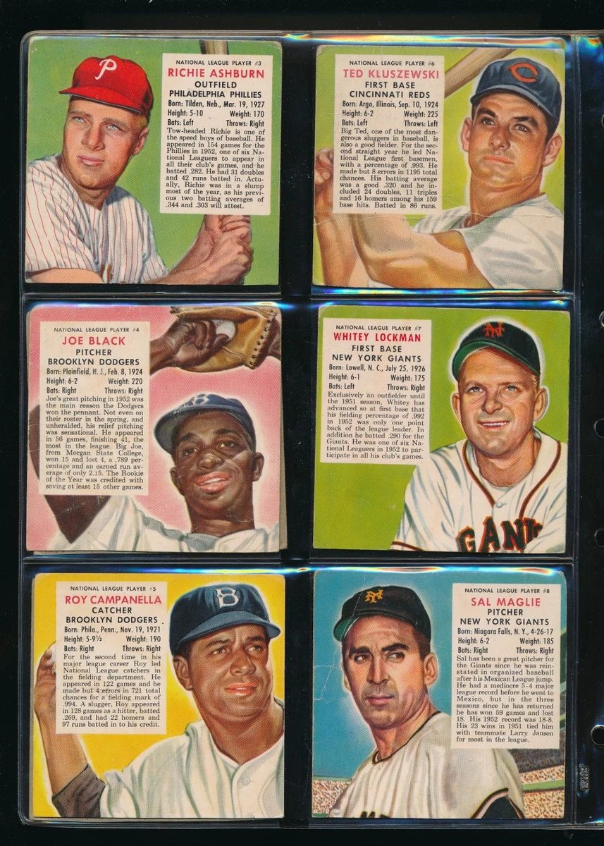 redman chewing tobacco baseball cards 1952 Red Man Tobacco Baseball Cards for sale