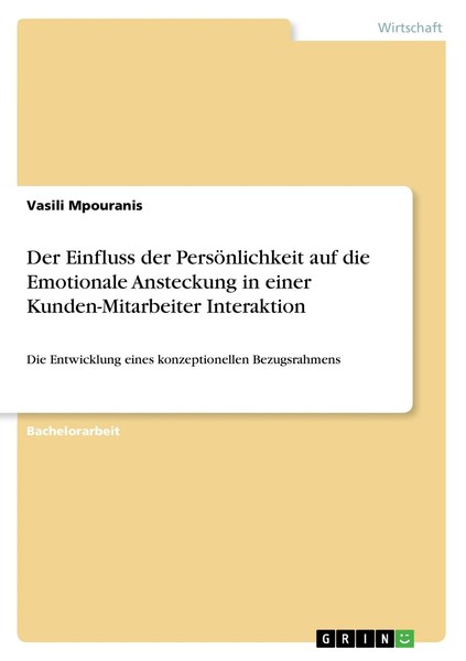 Der Einfluss Der PersöNlichkeit Auf Die Emotionale Ansteckung In Einer...-image