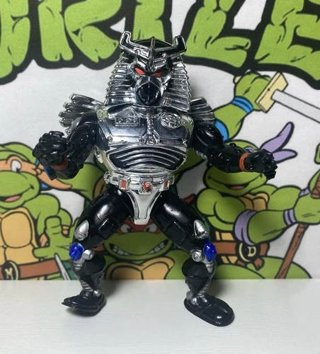 CHROME DOME TMNT 1991 Vintage Action Figure W/ Fins Playmates Toys E3 998Z