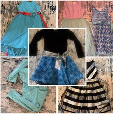 FIVE DRESS LOT little Girl  s Rare Editions Bonnie jean 12 14 16 velvet Dresses