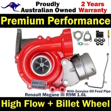 High Flow Turbo Charger+Genuine Oil Feed Pipe For Renault Megane III R9M 1.6L