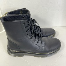 Doc Martens Combs 8 Eyelet Leather Black Combat Boots READ FOR SIZE