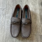 johnnie-O Gray Suede Loafer Bow Accent Square Toe Men's Size 10 — photo 1