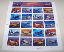 2005 US Scott #3916-3925 37c American Advances in Aviation, Sheet of 20 MNH