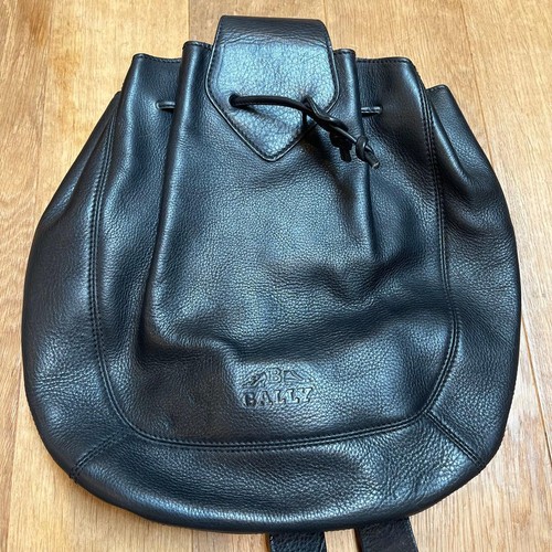BALLY Black Leather One Shoulder Bag with Pouch 15a