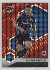 2021-22 Panini Mosaic Serie A Red Mosaic Prizm Mario Pasalic #6 0ms6