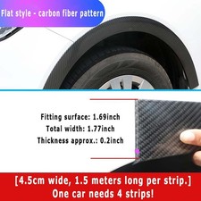 Car Wheel Arch Anti-Scratch Strips Carbon Fiber Universal Suitable for Cars USA