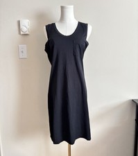J Crew Sleevess Little Black Dress Size Small Cotton Minimalist Chic Stretch