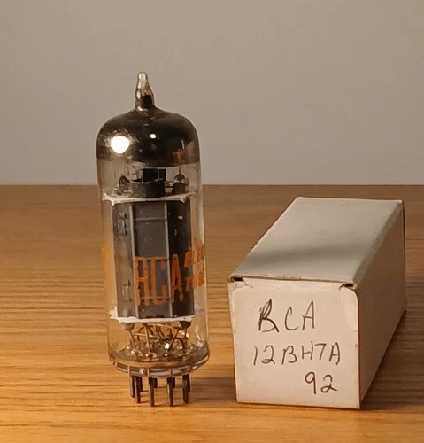 Vintage Tested Strong RCA 12BH7A Amplifier Audio Radio Vacuum Tube