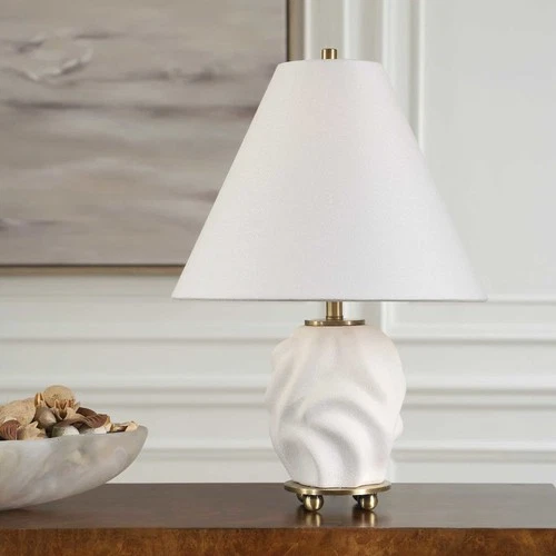 Uttermost 30589-1 Bora 18" Tall Vase Table Lamp - White - Picture 5 of 5