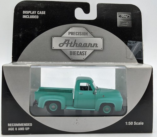 Camioneta Ford F-100 1955 diecast Athearn 90954 1:50 en verde EX/caja | Condition: Used