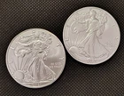 Lot Of 2 American Silver Eagles 2021 Type I & II Coins BU Free Shipping LOOK!