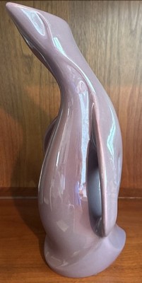 RARE MCM 1985 Jaru Pottery Lavender Purple  Penguin Figurine Color cool Piece