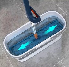 Secchio Scopa Pieghevole Silicone Portatile Pulizia Lavabo Ruote