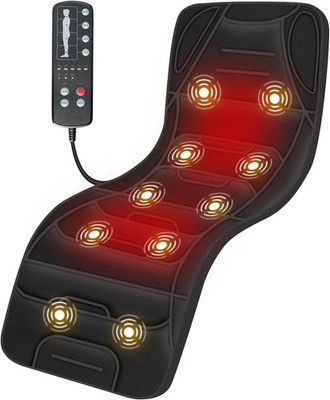COMFIER Full Body Massage Mat Pad, Heating Vibrating Massage Chair Pad with 10 V